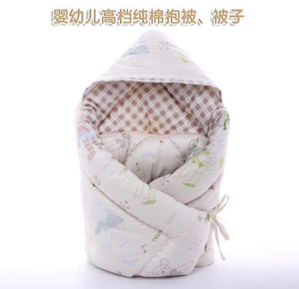 堡嬰寶格子嬰兒抱被