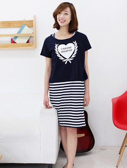 十月情孕婦上衣條紋