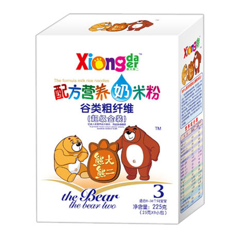 熊大熊二谷類(lèi)粗纖維配方營(yíng)養(yǎng)奶米粉