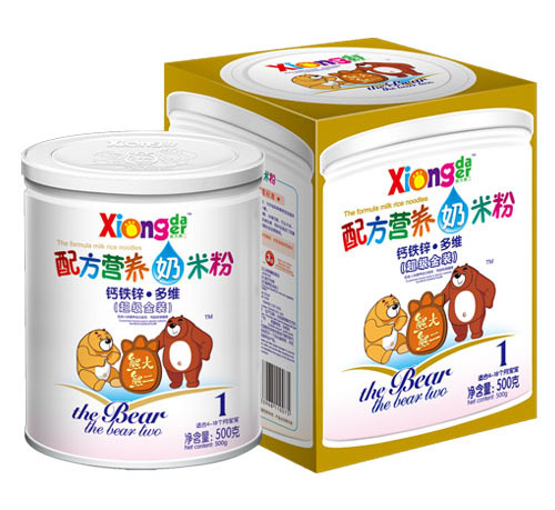 熊大熊二鈣鐵鋅多維配方營養(yǎng)奶米粉