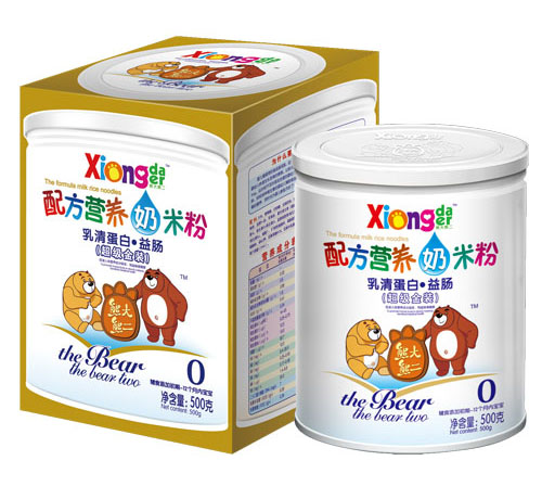 熊大熊二乳清蛋白益腸配方營養(yǎng)奶米粉