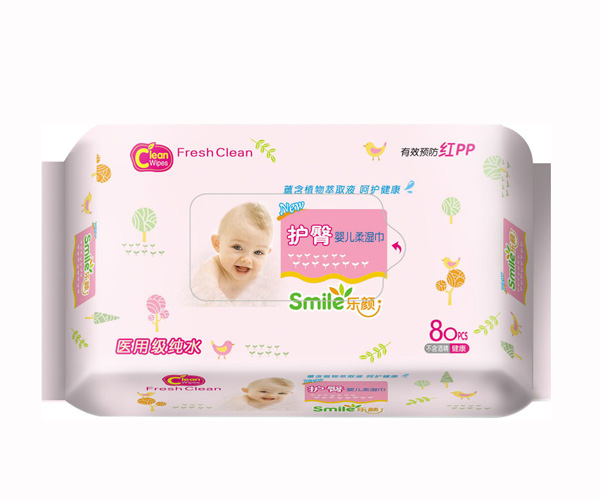 樂(lè)顏?zhàn)o(hù)臀嬰兒柔濕巾不帶蓋