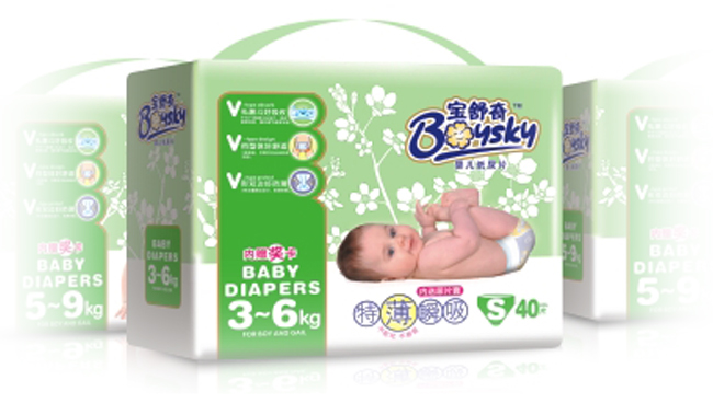 寶舒奇特薄瞬吸嬰兒紙尿片