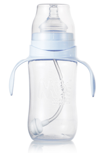 媽媽易300毫升順暢型PP全自動(dòng)雙柄寬口奶瓶