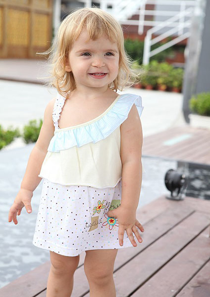 摩可拿單邊吊帶連衣裙