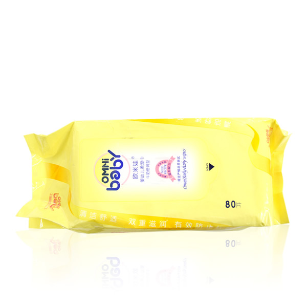 歐米娃牛奶倍潤型嬰幼兒柔濕巾80片