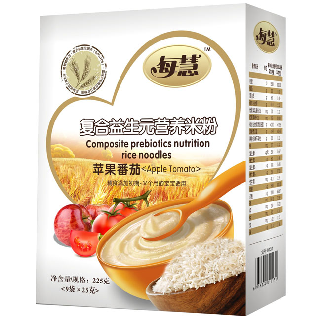 每慧復(fù)合益生元蘋果番茄營養(yǎng)米粉225
