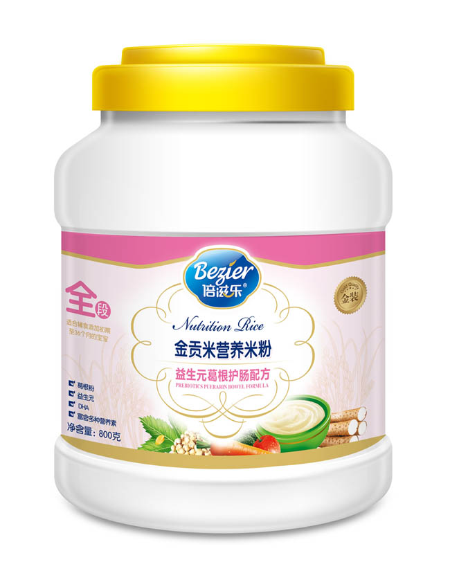 倍滋樂800克桶裝金貢米益生元葛根護腸米粉
