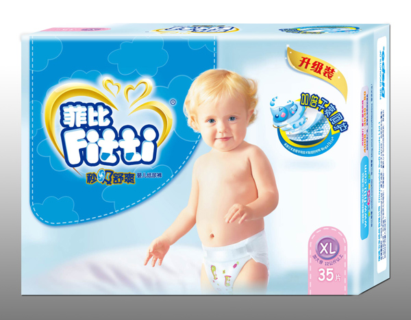 菲比秒吸舒爽嬰兒紙尿褲升級裝XL35片