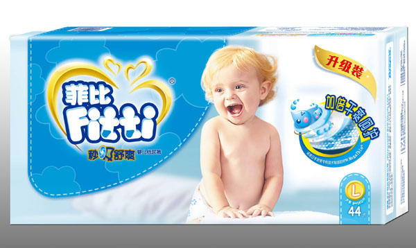 菲比秒吸舒爽嬰兒紙尿褲升級裝L44片