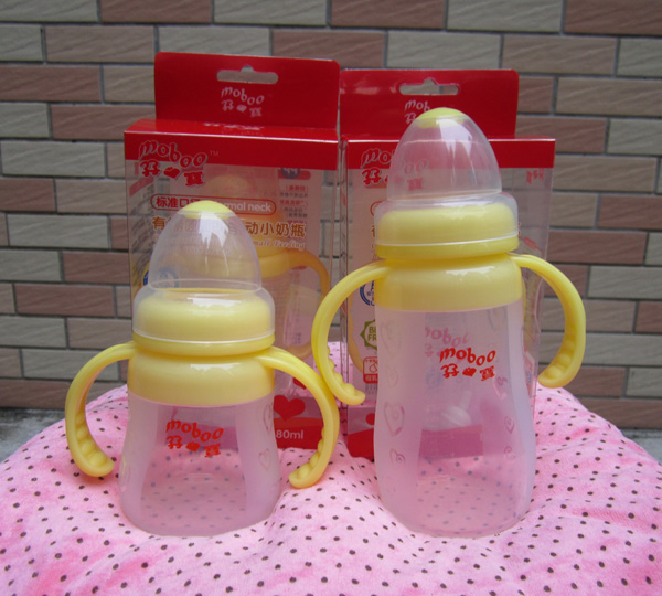 孖寶寬口徑硅膠奶瓶