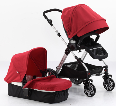 艾珈壹嬰兒推車大紅色