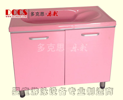 多克思樂彩單層洗澡盆柜體紅色