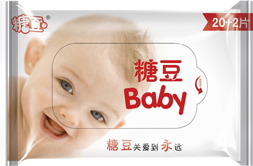 糖豆22片裝無香嬰兒濕巾