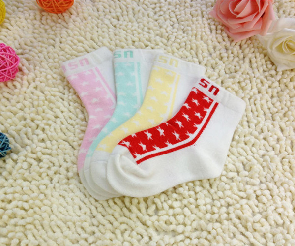 童尚春秋款國(guó)旗寶寶襪