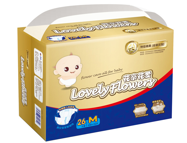 Aptamil花親花愛特級綿柔金銀花紙尿褲M26