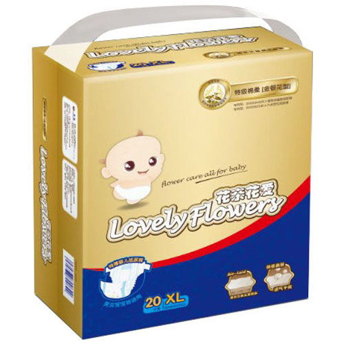 Aptamil花親花愛(ài)特級(jí)綿柔金銀花紙尿褲XL20