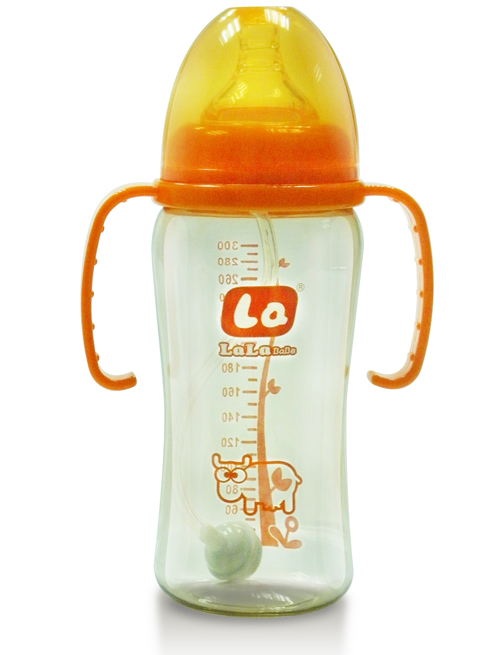 樂樂寶貝帶炳吸管嬰兒奶瓶