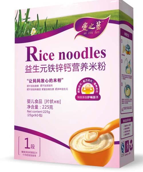 愛(ài)之藍(lán)益生元鐵鋅鈣營(yíng)養(yǎng)米粉1段