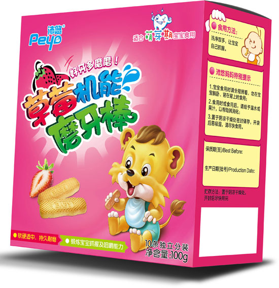 沛悠草莓機能磨牙棒