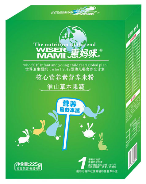 惠媽咪淮山草本果蔬核心營養(yǎng)素營養(yǎng)米粉盒裝