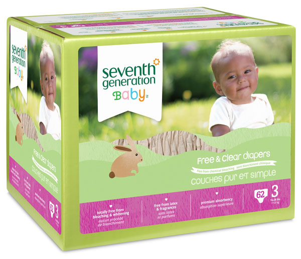 七世代箱裝嬰兒尿不濕3段