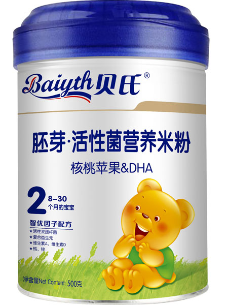 貝氏核桃蘋果&DHA胚芽活性菌米粉500克