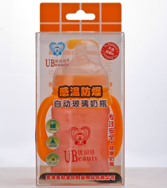 優(yōu)貝琪感溫防爆自動玻璃奶瓶