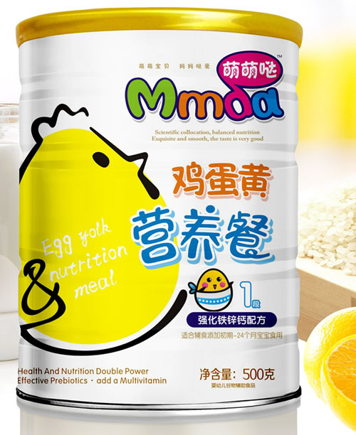 萌萌噠500克鐵聽強化鐵鋅鈣雞蛋黃營養(yǎng)餐