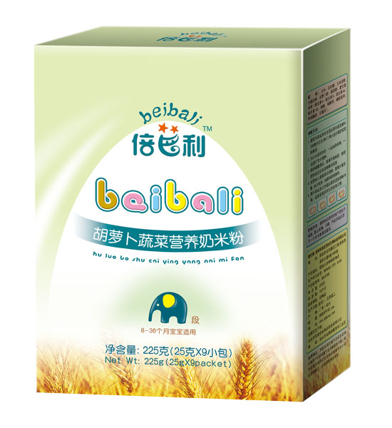 倍芭利胡蘿卜蔬菜營養(yǎng)奶米粉盒裝