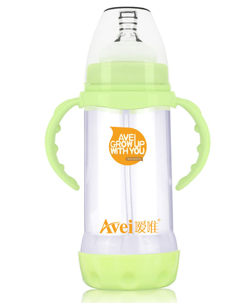 噯唯寬口徑帶柄自動防脹氣PP奶瓶(300ml)