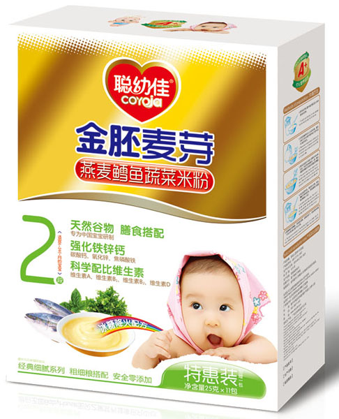 聰幼佳金胚麥芽燕麥鱈魚(yú)蔬菜米粉