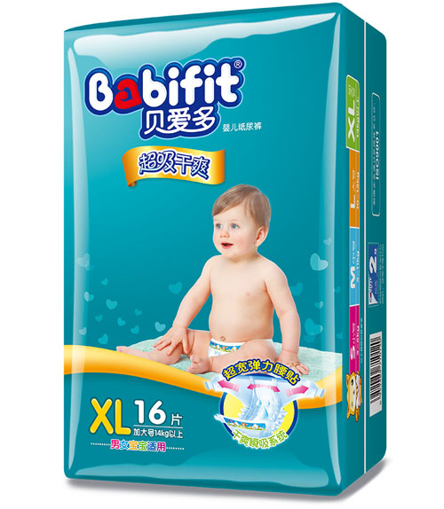 貝愛多超級(jí)干爽紙尿褲XL碼16片中包裝