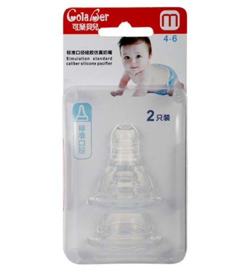 可樂貝兒標準口徑硅膠仿真奶嘴M碼
