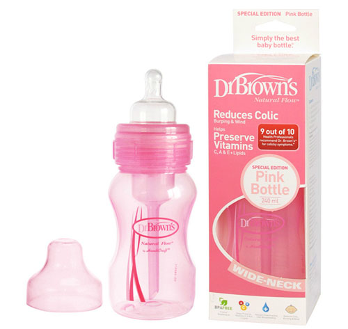 布朗博士彩色寬口PP奶瓶240ml