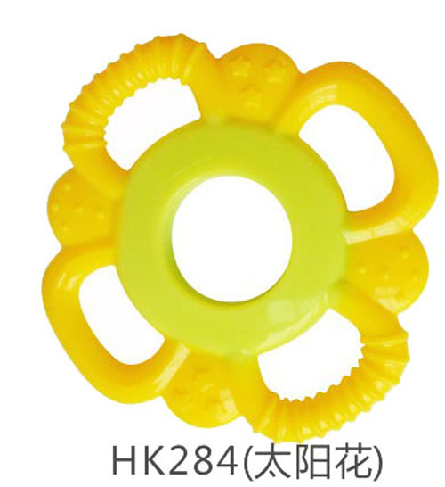 好可愛太陽花全硅膠磨牙器