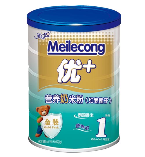 美樂聰紅棗蓮子營養(yǎng)奶米粉1段