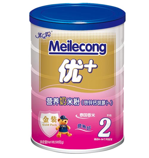 美樂聰鐵鋅鈣胡蘿卜營養(yǎng)奶米粉2段