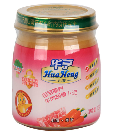 華亨寶寶營(yíng)養(yǎng)牛肉胡蘿卜泥