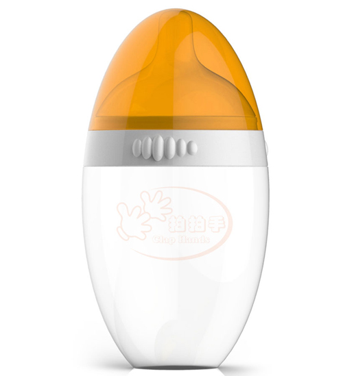 拍拍手硅膠奶瓶黃色