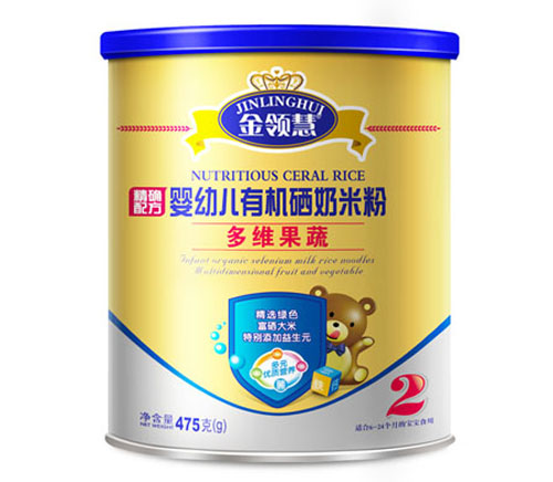 金領(lǐng)慧多維果蔬嬰幼兒有機(jī)硒米粉2段