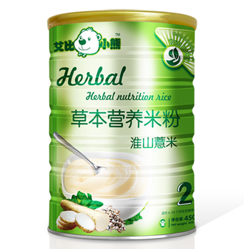 艾比小熊淮山薏米草本米粉2段聽裝