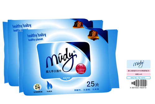 麥地嬰兒潤膚濕巾25片(甘草溫和配方)