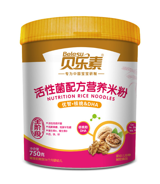 貝樂素優(yōu)智核桃DHA活性菌營養(yǎng)米粉