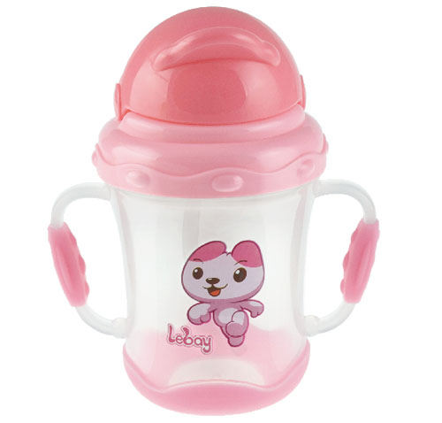 樂蓓防滑吸管杯6922粉紅色