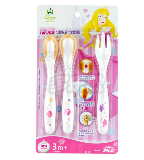 迪士尼寶寶感溫訓(xùn)練叉勺套裝