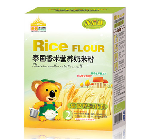 加倍棒益智野生核桃泰國(guó)香米營(yíng)養(yǎng)奶米粉盒裝