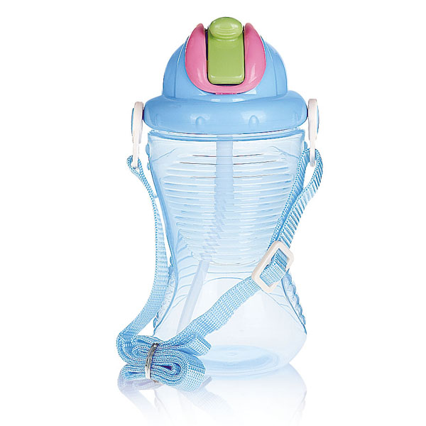 貝樂(lè)嘉藍(lán)色帶蓋嬰兒環(huán)保水壺