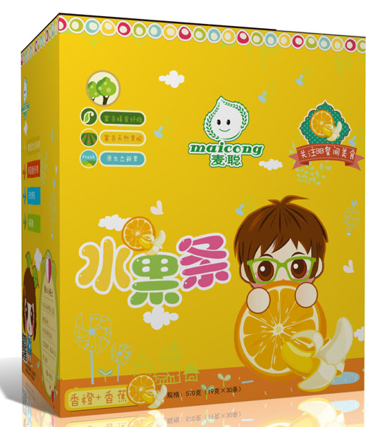 麥聰水果條香橙香蕉味盒裝