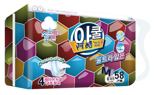 阿酷嬰兒紙尿褲M(mǎn)58片